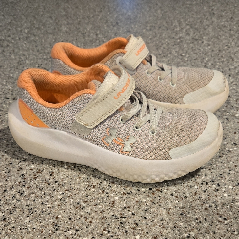 Under Armour Kids' Sneakers in Gray and Orange